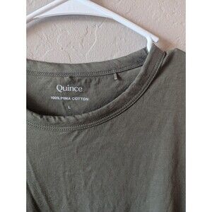 Quince Olive Green Mens Large Tshirt 100% Pima Cotton Quiet Luxury Classy Tshirt